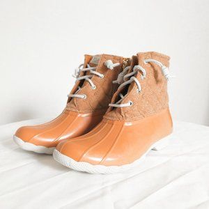 NWOT Sperry Brown Saltwater Solid Duck Boot Size 7.5